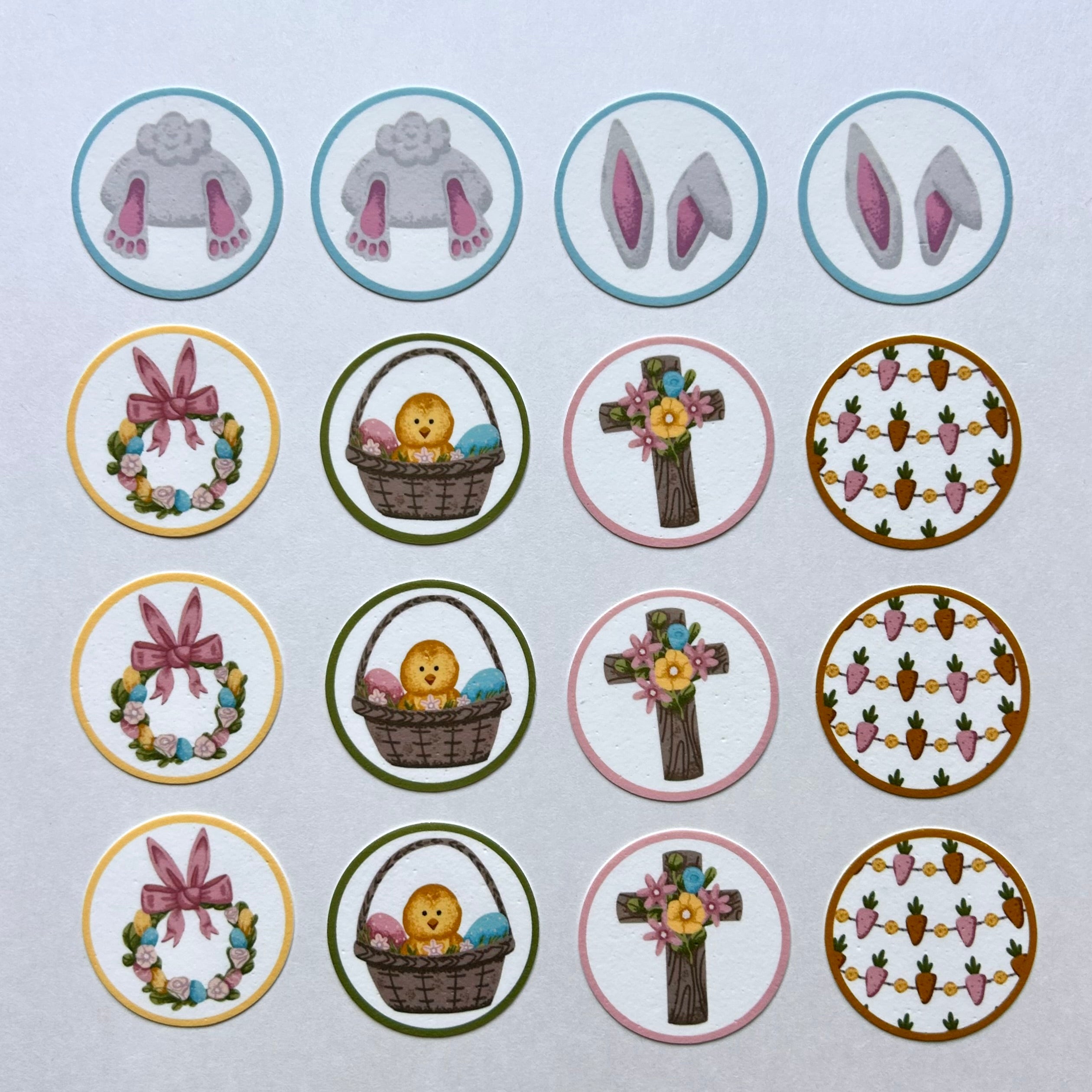 Classic Easter Pre-Cut Edible Images (16 Pack, MINI Size)