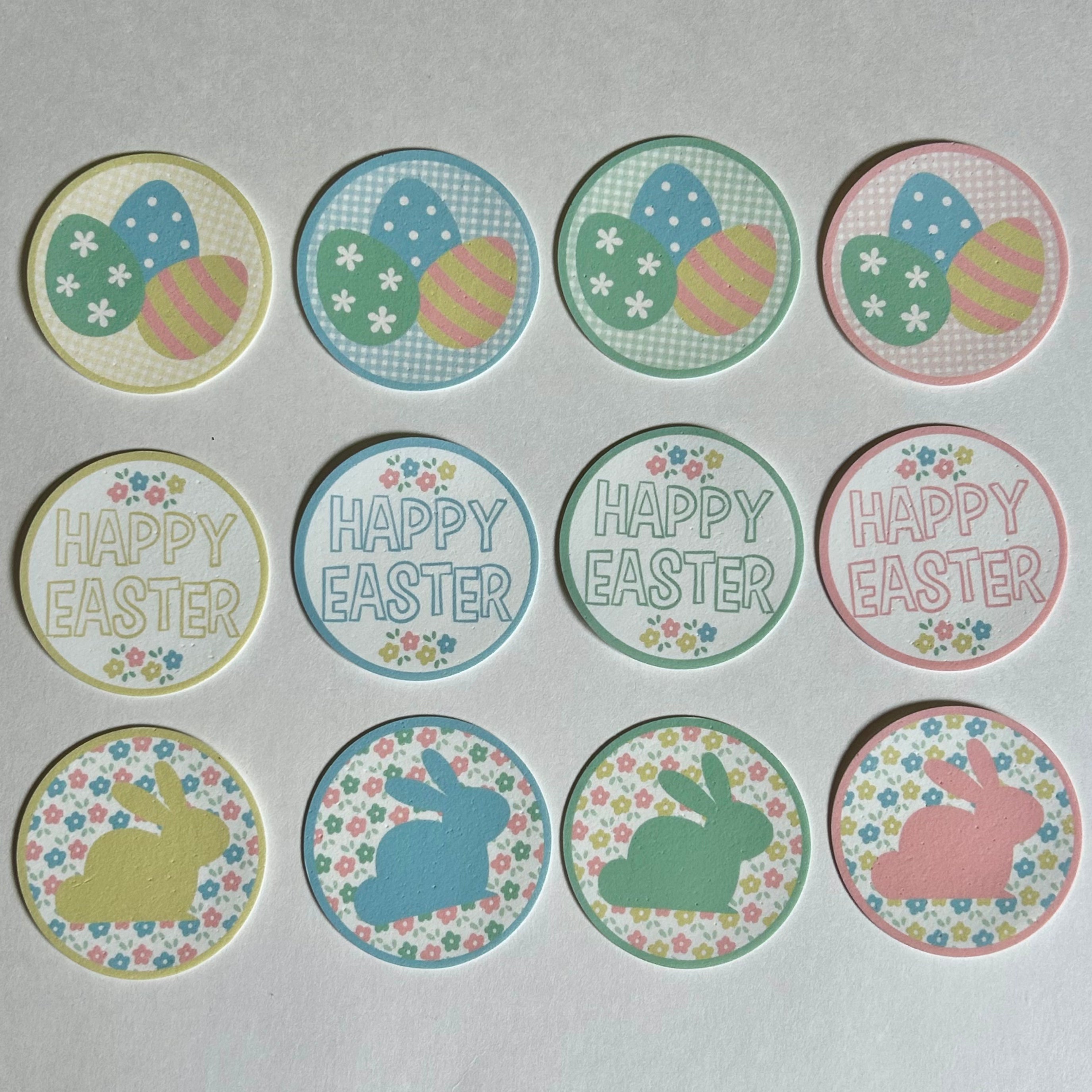 Hoppin' Easter Pre-Cut Edible Images (12 Pack, REGULAR Size)