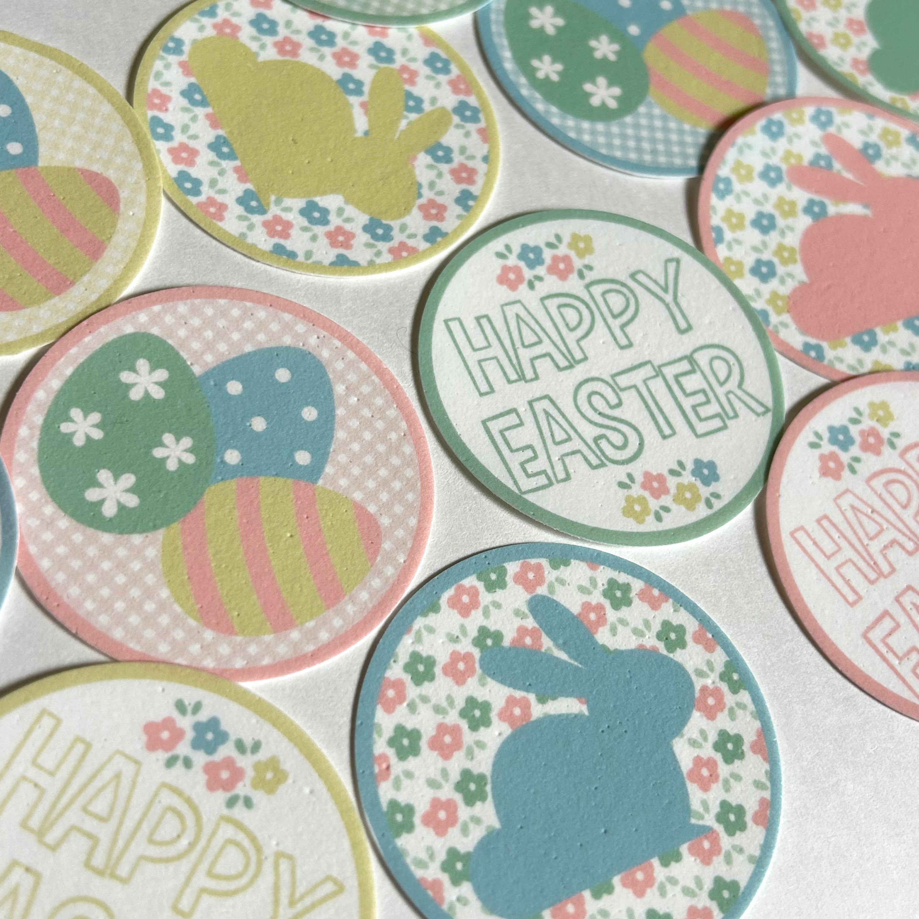 Hoppin' Easter Pre-Cut Edible Images (12 Pack, REGULAR Size)