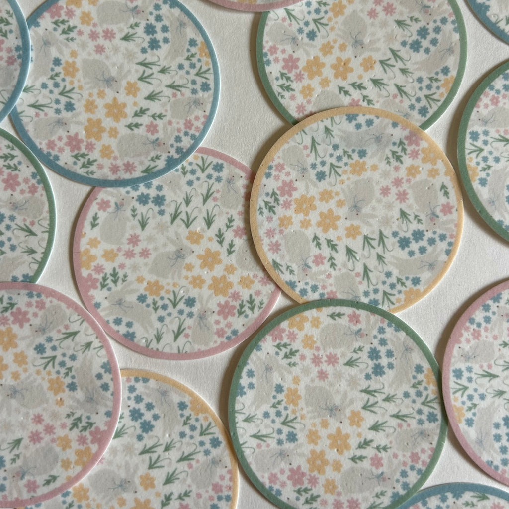 Easter Floral Print Pre-Cut Edible Images (16 Pack, MINI Size)