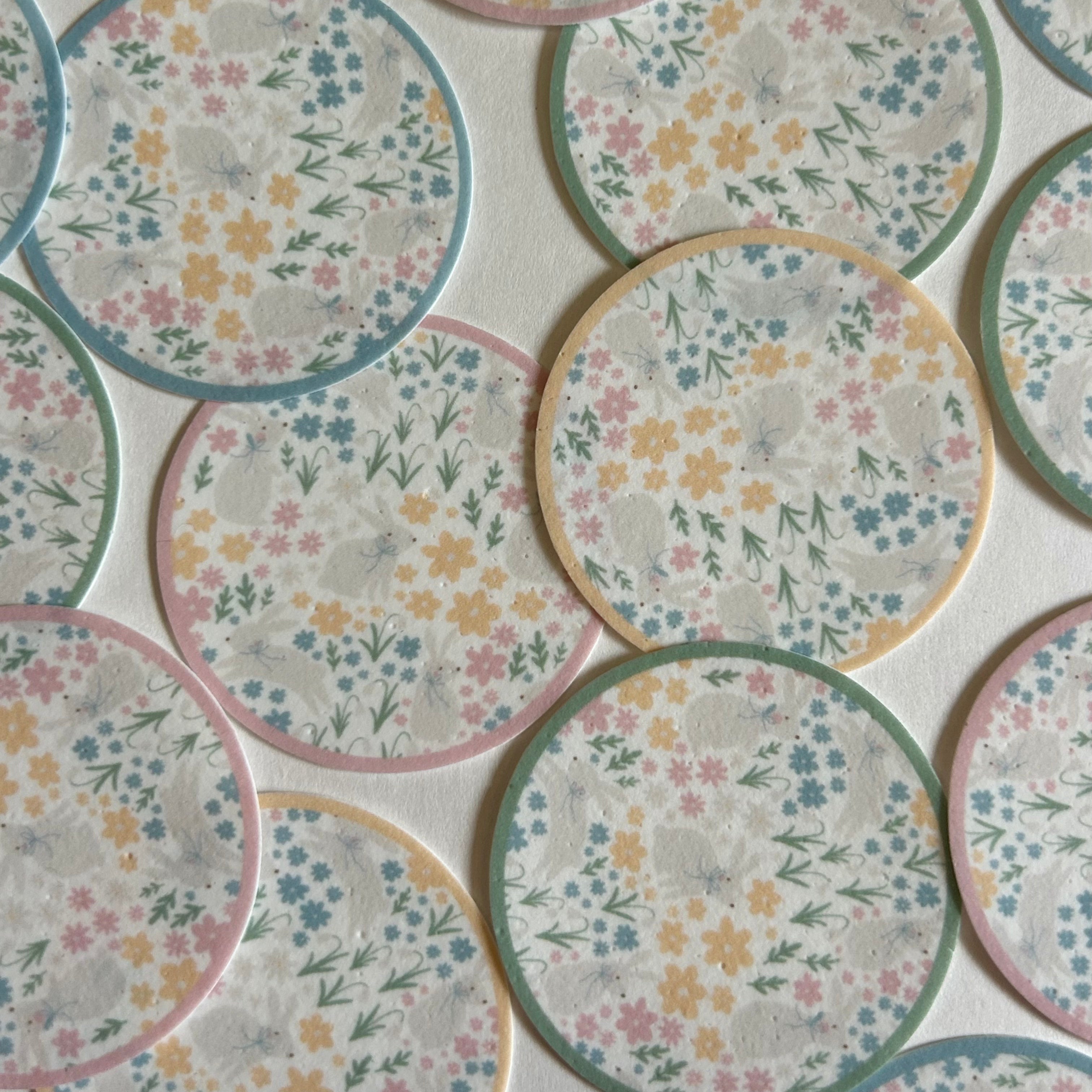 Easter Floral Print Pre-Cut Edible Images (16 Pack, MINI Size)